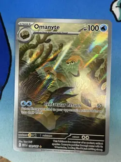 Omanyte 180/165 151 Scarlett Violet IR Holo 2023 Pokemon Card - Image 1