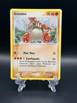 Groudon 102/107 EX Deoxys Holo Rare Pokemon Card 2004 NM - Image 1