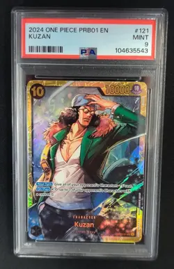 PSA 9 Kuzan OP02-121 (PRB01 Reprint) One Piece TCG Graded Card - Image 1