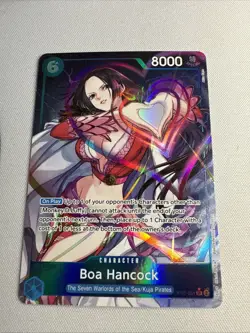 One Piece Card Game Boa Hancock OP07-051 SR Alt Art Parallel English - Image 1