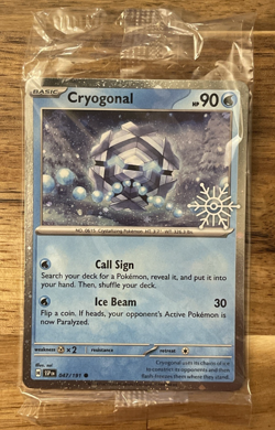 Pokemon TCG - Cryogonal 047/191 - Surging Sparks Festive Stamp Promo Card - Image 1