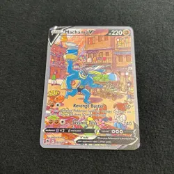 💪 Gold Metal Machamp V ALT ART 172/189 Fan Art Card Collectible/Gift/Display💪 - Image 1