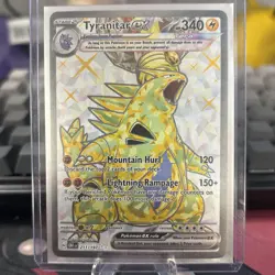Pokemon TCG Tyranitar EX Obsidian Flames Ultra Rare Full Art Holo Card 211/197 - Image 1