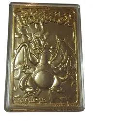 BURGER KING POKEMON LIMITED EDITION CHARIZARD 23K GOLD PLATED TRADING CARD - Image 1