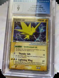 CGC 9 Zapdos EX Promo EX Collector's Tins 2005 Pokemon Card #033 - Image 1