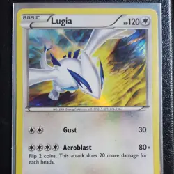 Pokemon Lugia TCG XY156 Holo Basic 120 HP Aeroblast Gust Card English 2016 - Image 1