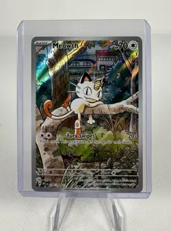 Pokemon Meowth 70 HP Rare Regular PFLN 106/094 Basic Fury Swipes Cat Card - Image 1