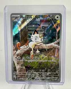 Pokemon Meowth 70 HP Rare Regular PFLN 106/094 Basic Fury Swipes Cat Card - Image 3