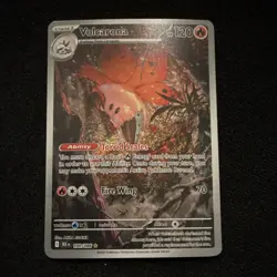 Pokemon Volcarona Sv: Black Bolt Illustration Rare Holo 100/086 2025 Card - Image 1