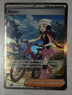 Pokemon TCG Dawn Full Art Trainer Supporter Holo Card 129/094 English 2023 SIR - Image 3