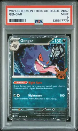 2024 POKEMON TRICK OR TRADE #057 GENGAR PSA 9 - Image 1