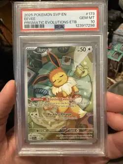 2025 POKEMON SVP EN-SV BLACK STAR PROMO #173 EEVEE PSA 10 - Image 1
