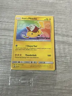 Pokemon Ash's Pikachu (I Choose You Movie) Promo SM108 ((SEALED)) - Image 1