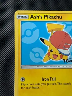 Pokemon TCG: Ash’s Pikachu “I Choose You” Black Star Promo SM114 - Image 3