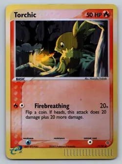Pokemon TCG Torchic 77/97 Dragon Reverse Holo LP/MP - Image 1