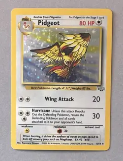 Pokemon TCG Pidgeot 8/64 Jungle Holo 1999 - Image 1