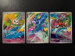 Pokemon First Partner Illustration Collection Series 1 Alolan Starters GEN 7 NM - Image 1