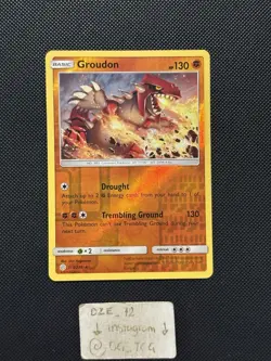 Pokemon Cosmic Eclipse - Groudon - 113/236 - Reverse Holo Rare - NM - Image 1
