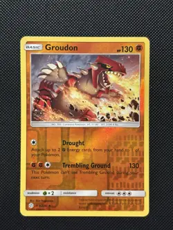 Pokemon Cosmic Eclipse - Groudon - 113/236 - Reverse Holo Rare - NM - Image 2
