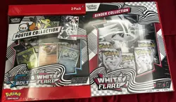 Pokemon Black Bolt White Flare Bundle Sams Club Poster Binder Sealed - Image 1