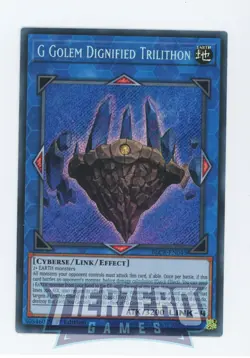 Yugioh G Golem Dignified Trilithon BLCR-EN045 Secret Rare 1st Edition Near Mint - Image 1