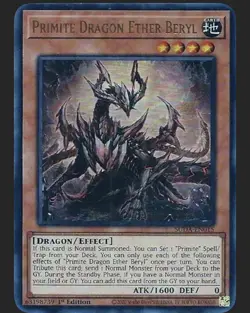 Yu-gi-oh! Primite Dragon Ether Beryl - BLMM-EN130 - Secret Rare 1st Edition - Image 1