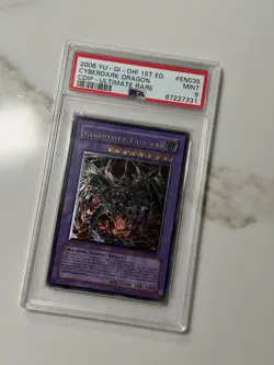 YUGIOH PSA 9 EURO Cyberdark Dragon CDIP-EN035 Ultimate Rare 1st Edition - Image 1