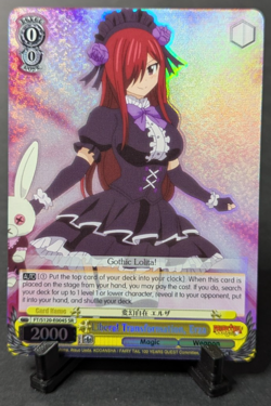 Weiss Schwarz Fairy Tail Liberal Transformation, Erza S120-E004S SR – EN – NM - Image 1