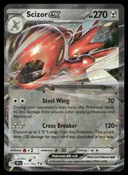 Pokemon Cards Scizor ex 111/162 Temporal Forces Double Rare NM *1 - Image 1