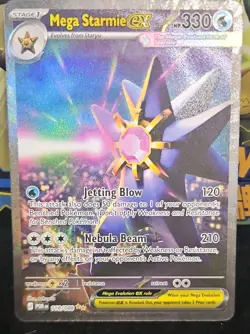Pokemon Mega Starmie EX 118/088 Holo 330 HP Jetting Blow Nebula Beam Card - Image 1