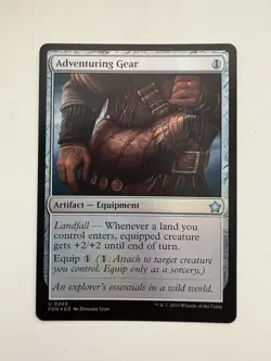 Adventuring Gear Foil MTG Magic the Gathering Card NM Near Mint FDN - Image 1