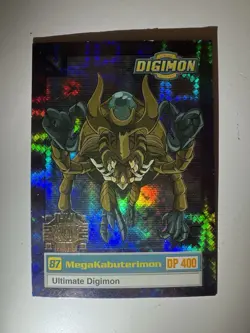 MegaKabuterimon Digimon 1999 ID #87 Rare Foil Card Very Good Condition - Image 1