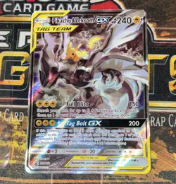 Pikachu & Zekrom GX TAG TEAM Promo Holo SM168 240 HP English Pokemon Card - Image 1