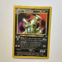 Pokemon Tyranitar 31/75 Neo Discovery Rare Regular 100 HP Stage 2 Slam Card - Image 1