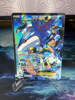 2015 Pokemon TCG Team Aqua's Kyogre EX Double Crisis Holo Card 6/34 - Image 1