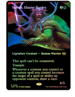 Surrak, Elusive Hunter - Foil - Borderless Tarkir: Dragonstorm MTG - Image 1