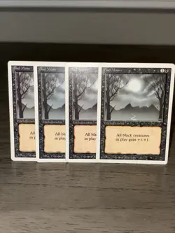 4x MTG Bad Moon Revised Edition Magic the Gathering LP - Image 1