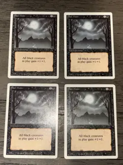 4x MTG Bad Moon Revised Edition Magic the Gathering LP - Image 2