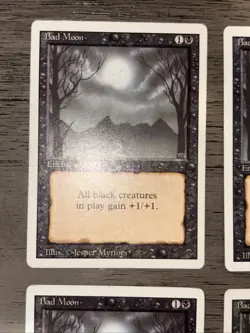 4x MTG Bad Moon Revised Edition Magic the Gathering LP - Image 3