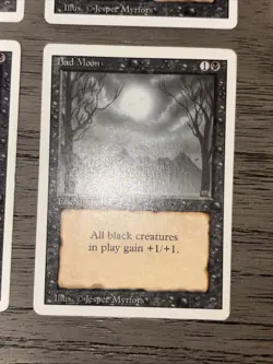 4x MTG Bad Moon Revised Edition Magic the Gathering LP - Image 5