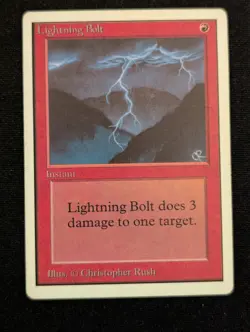 Lightning Bolt - Unlimited - LP - Magic the Gathering - MTG - Red - Instant - Image 1