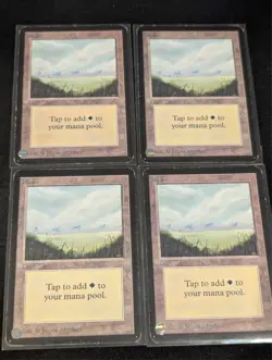 Plains x4 - Alpha - Land - LP - MTG - Magic the Gathering - Basic Land - Image 1