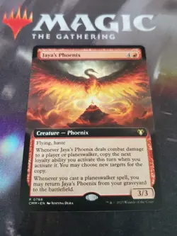 Mtg. 2x Jaya's Phoenix - Extended Art. Commander Masters. Pack Fresh - Image 1