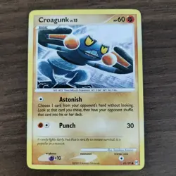 Croagunk 61/99 - LP Arceus - 2009 Common Pokemon TCG Card - Image 1