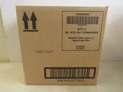 2017 Magic The Gathering Mtg Commander Deck Set Of 4 Unopened Case - Image 1