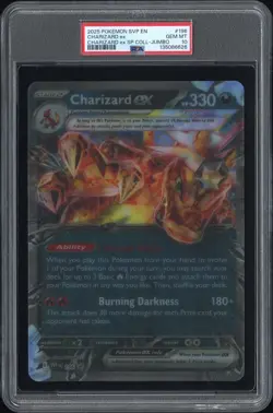 2025 POKEMON SVP EN-SV BLACK STAR PROMO #196 CHARIZARD EX PSA 10 - Image 1