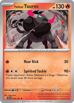Paldean Tauros #18/191 | SSP | Pokemon | Regular | LP - Image 1