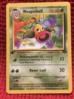 Weepinbell 48/64 LP - 1st Edition Lot Jungle - Pokemon - Image 1