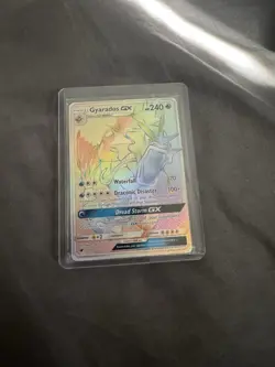Gyarados GX 112/111 Crimson Invasion Rainbow Secret Rare Full Art Pokemon - Image 1