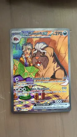 Pokemon Arven's Mabosstiff ex EX Special Illustration Rare Holo 235/182 SIR - Image 1